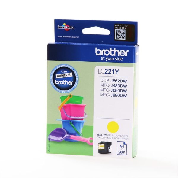 BROTHER INK CARTRIDGE LC221 YELLOW