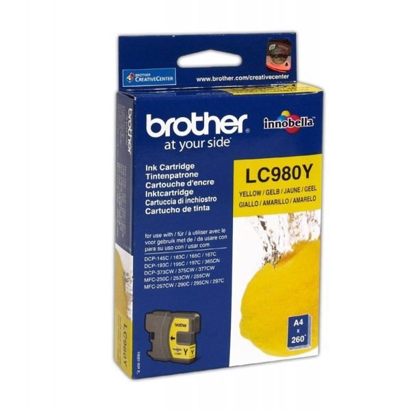 BROTHER INK CARTRIDGE LC980 YELLOW