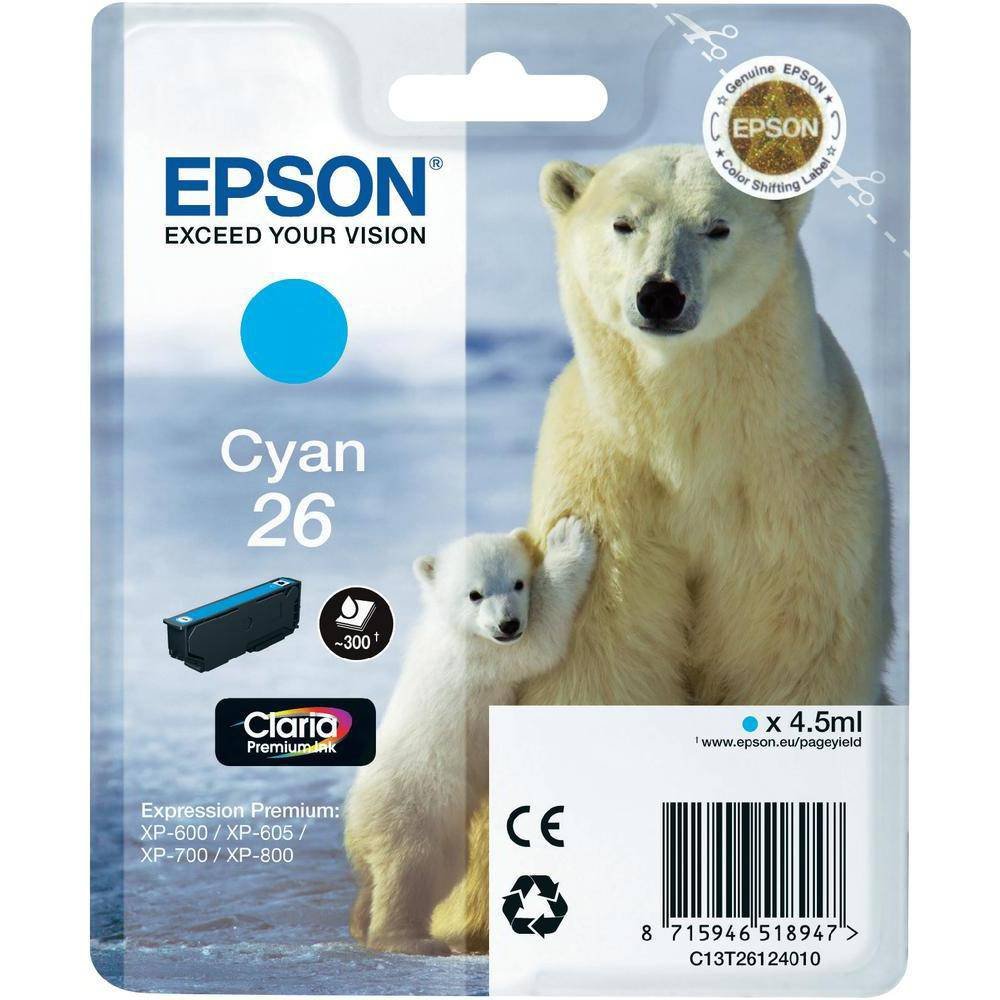 EPSON INK CARTRIDGE 26 CYAN