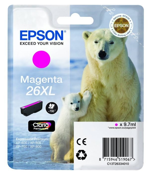 EPSON INK CARTRIDGE 26XL MAGENTA