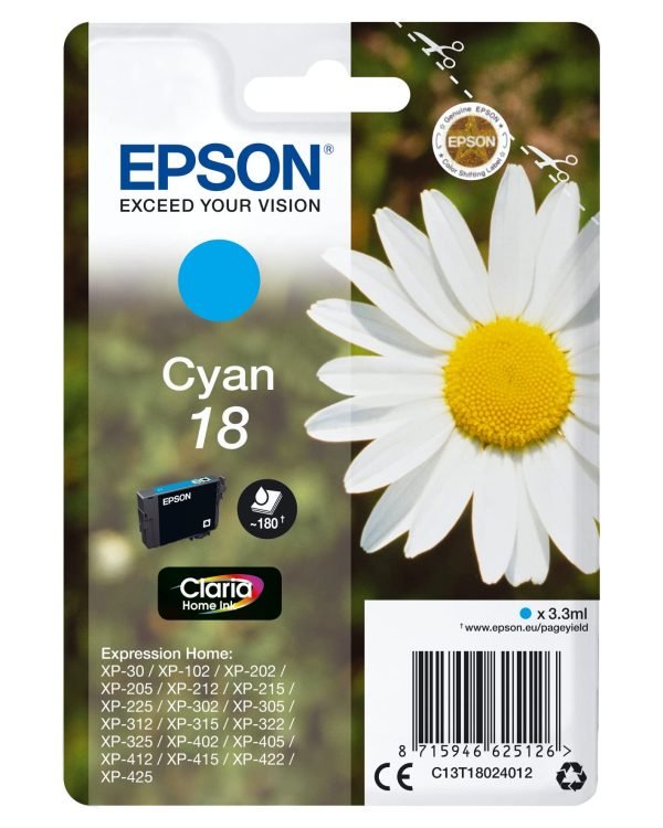 EPSON INK CARTRIDGE 18 CYAN