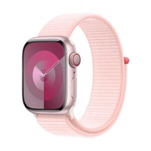 Apple Watch Series 9 GPS + Cellular 41mm Pink Aluminium Case with Light Pink Sport Loop