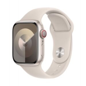 Apple Watch Series 9 GPS + Cellular 41mm Starlight Aluminium Case with Starlight Sport Band - M/L