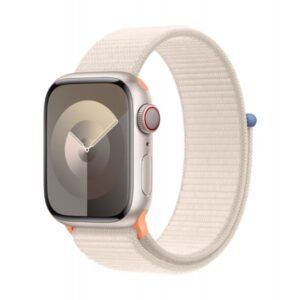 Apple Watch Series 9 GPS + Cellular 41mm Starlight Aluminium Case with Starlight Sport Loop