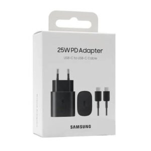 Samsung Charger with USB-C Port and Cable USB-C - USB-C 25W Black