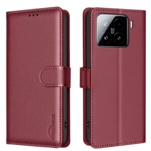 Xiaomi 15 Pro Flip Leather Phone Case Red