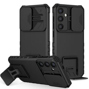 Samsung Galaxy S25 5G Holder Sliding Camshield Phone Case Black