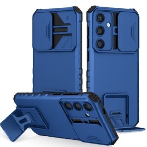 Samsung Galaxy S25 5G Holder Sliding Camshield Phone Case Dark Blue