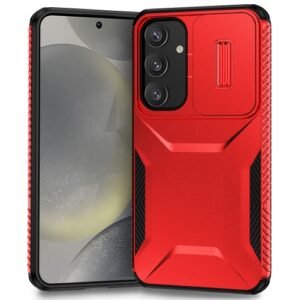 Samsung Galaxy S25+ 5G / S24+ 5G Sliding Camshield Phone Case Red