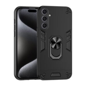 Samsung Galaxy S25+ 5G Sh With Metal Ring Holder Phone Case Black