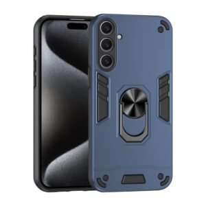 Samsung Galaxy S25+ 5G With Metal Ring Holder Phone Case Blue