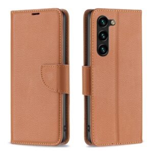 Samsung Galaxy S25+ 5G Flip Leather Phone Case Brown