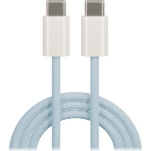 Maxlife MXUC-06 Cable USB-C - USB-C 1,0 m 20W Blue Nylon