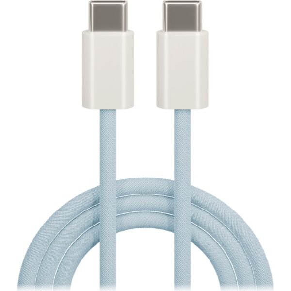 Maxlife MXUC-06 Cable USB-C - USB-C 1,0 m 20W Blue Nylon