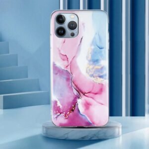 iPhone 14 Pro Marble Phone Case Pink Blue