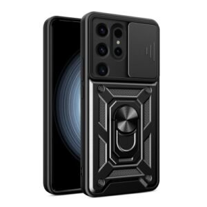 Samsung Galaxy S24 Ultra 5G Sliding Camera Cover Phone Case Black