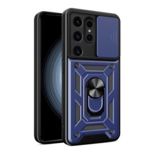 Samsung Galaxy S24 Ultra 5G Sliding Camera Cover Phone Case Blue
