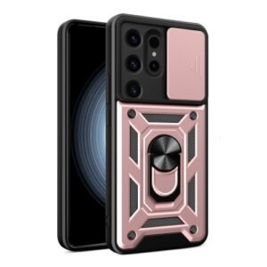 Samsung Galaxy S24 Ultra 5G Sliding Camera Cover Phone Case Rose Gold