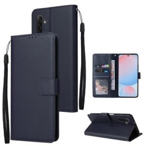 Samsung Galaxy A56 5G 3-Card Slots Leather Phone Case Blue