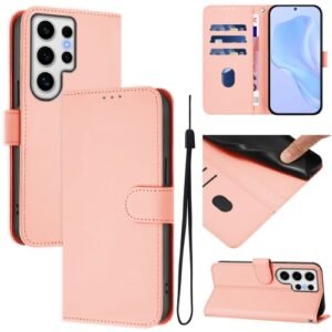 Samsung Galaxy S24 Ultra 5G Flip Leather Phone Case with Pink