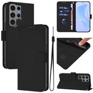 Samsung Galaxy S23 Ultra 5G Flip Leather Phone Case Black