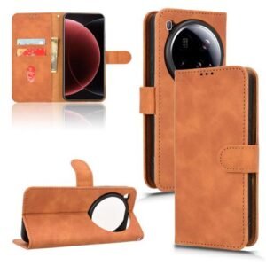 Xiaomi 15 Ultra Magnetic Flip Leather Phone Case Brown