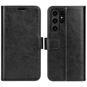 Samsung Galaxy S24 Ultra 5G Flip Leather Phone Case Black