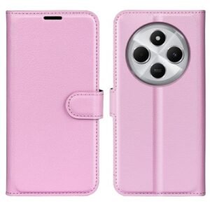 Xiaomi Redmi 14C 4G Flip Leather Phone Case with Holder Pink