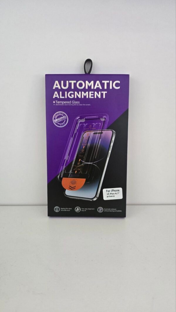 iPhone 15 Plus Max Privacy Tempered glass Easy Tool