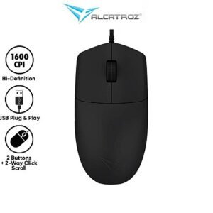 Alcatroz ASIC 1 Wired Mouse Black Blister