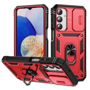 For Samsung Galaxy A26 5G / A17 5G / A16 Sliding Camshield Phone Case with Holder Red