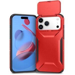 iPhone 17 Pro Max Sliding Camshield Phone Case Red