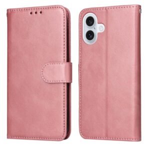 iPhone 17 Flip Leather Phone Case Rose Gold