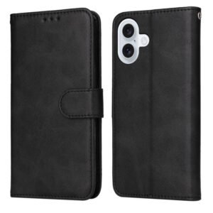 iPhone 17 Flip Leather Phone Case Black