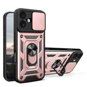 iPhone 17 Sliding Camera Cover Phone Case Rose Gold
