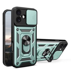 iPhone 17 Sliding Camera Cover Phone Case Green