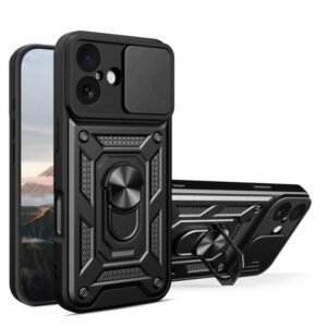 iPhone 17 Sliding Camera Cover Phone Case Black