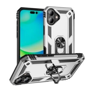 iPhone 17 Phone Case with Holder Silver