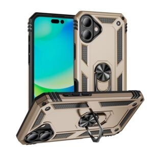 iPhone 17 Phone Case with Holder Gold