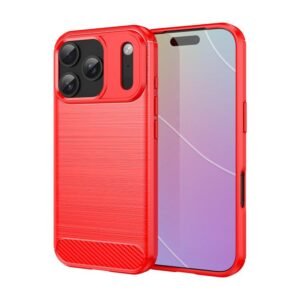iPhone 17 Pro Carbon Fiber Phone Case Red