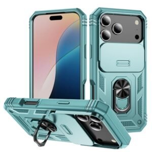 iPhone 17 Pro Sliding Camshield Phone Case with Holder Green
