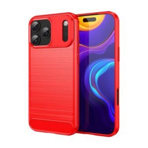 iPhone 17 Pro Max Carbon Fiber Phone Case Red