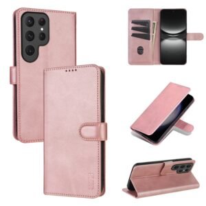 Samsung Galaxy S25 Ultra 5G Flip Leather Phone Case Rose Gold
