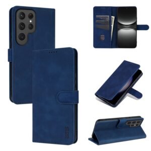 Samsung Galaxy S25 Ultra 5G Flip Leather Phone Case Blue