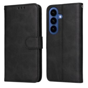 Samsung Galaxy S26+ 5G Classic Flip Leather Phone Case Black