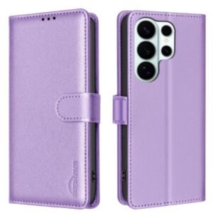 Samsung Galaxy S26 Ultra 5G Litchi Texture Leather Phone Case Purple