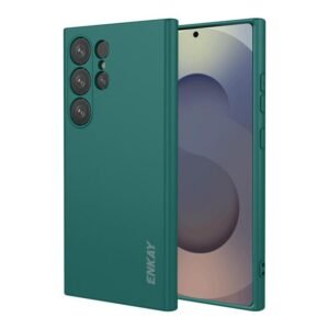 Samsung Galaxy S26 Ultra 5G ENKAY Liquid Silicone Phone Case Dark Green