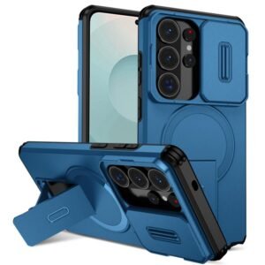 Samsung Galaxy S26 Ultra 5G Sliding Camshield MagSafe Holder Phone Case Blue
