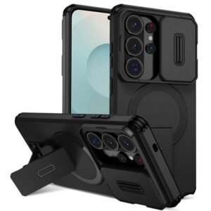 Samsung Galaxy S26 Ultra 5G Sliding Camshield MagSafe Holder Phone Case Black