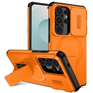 Samsung Galaxy S26 Ultra 5G Sliding Camshield MagSafe Holder Phone Case Orange